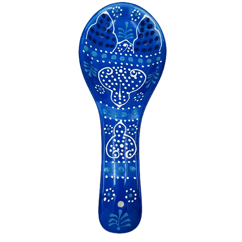 Suport pentru lingură din ceramică pictată manual blue Delicatessen