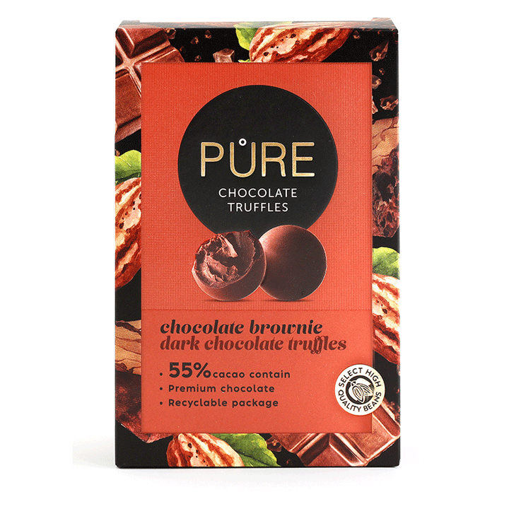 Trufe de ciocolata brownie Pure Chocolate 148g - Delicatessen Delicatessen Trufe de ciocolata