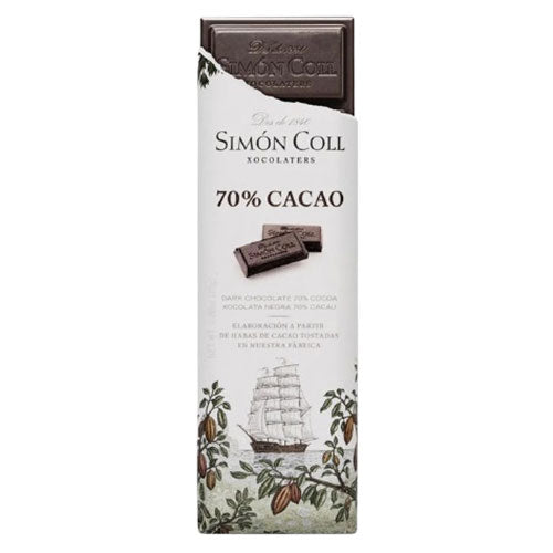 Tableta de ciocolată neagră 70% cacao Simon Coll 25g - Delicatessen Delicatessen