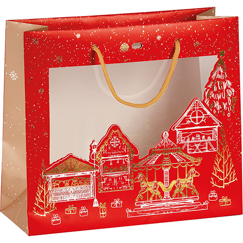 Pungă cadou Bonnes Fetes 25 x 10 x 22cm Delicatessen