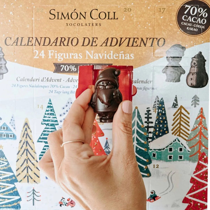 Calendar Advent cu ciocolata neagra 70% cacao Simon Coll 3D - Delicatessen Delicatessen Craciun