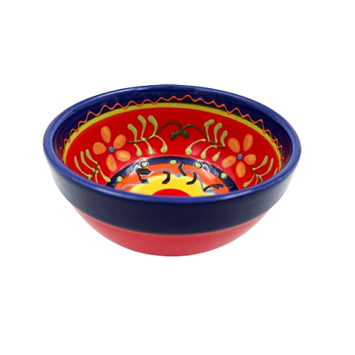 Bol mic din ceramică pictată manual Rojo Delicatessen