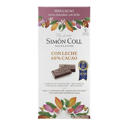 Ciocolata cu lapte 60% cacao Simon Coll 85g - Delicatessen Delicatessen