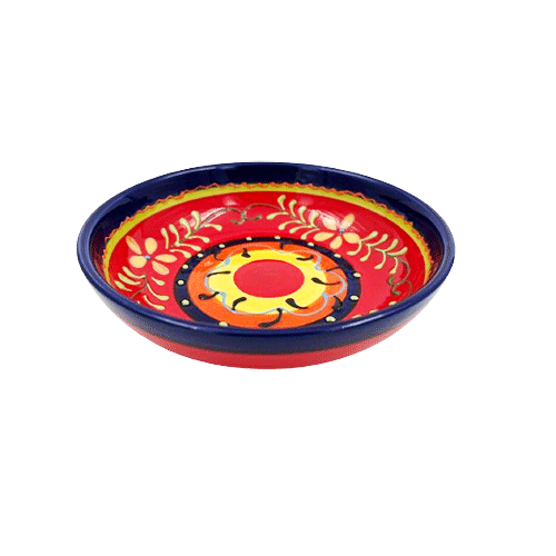 Farfurie mica din ceramică pictată manual Rojo Delicatessen