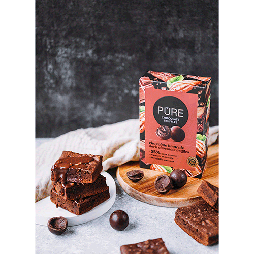 Trufe de ciocolata brownie Pure Chocolate 148g - Delicatessen Delicatessen Trufe de ciocolata