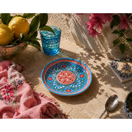 Mini tapas din ceramică artizanală spaniolă diametru Azul 9 cm Delicatessen