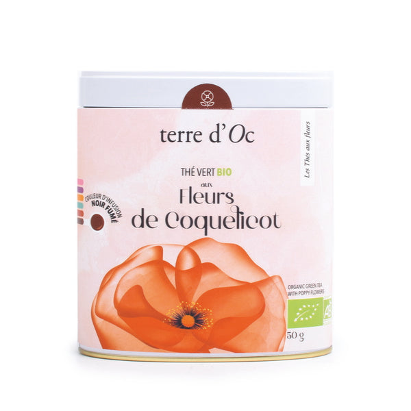 Ceai verde bio cu flori de mac Terre d'Oc 50g - Delicatessen Delicatessen Ceai