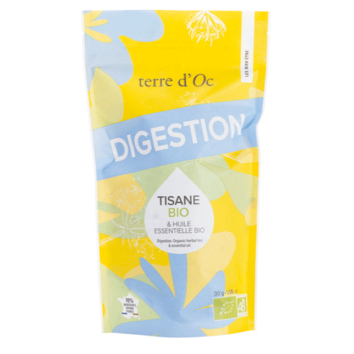 Ceai organic de plante cu uleiuri esentiale Digestion Terre d'Oc 40g - Delicatessen Delicatessen Ceai