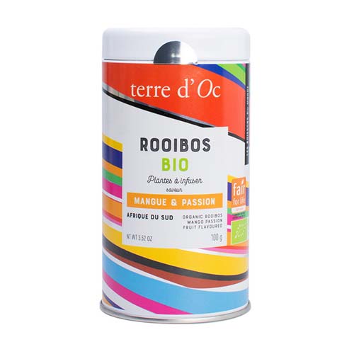 Ceai rooibos cu mango și fructul pasiunii Terre d'Oc 100g Delicatessen
