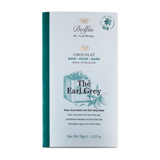 Tabletă de ciocolată neagră cu ceai negru Earl Grey 70g Dolfin Dolfin