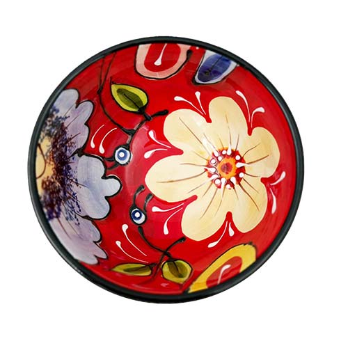 Bol mare din ceramică pictată manual Flor Amarilla Delicatessen