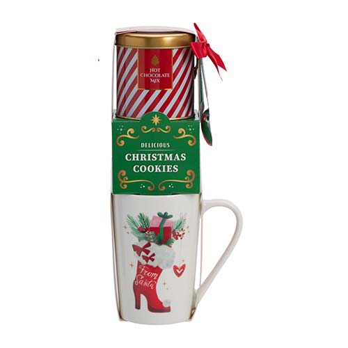 Cadou de iarna cu ciocolata calda si cookies Secret Santa
