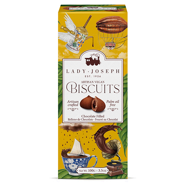 Cookies vegane umplute cu ciocolata Lady Joseph 100g - Delicatessen Delicatessen De Rontait