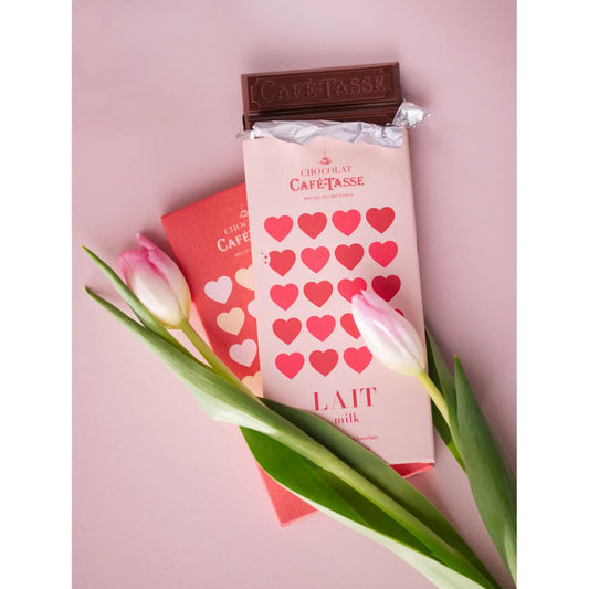 Tabletă de ciocolată cu lapte LOVE 85g Café-Tasse Café-Tasse