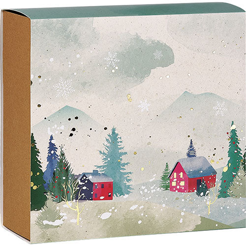 Cutie patrata SNOWY COUNTRY 21 x 21 x 9cm - Delicatessen Delicatessen