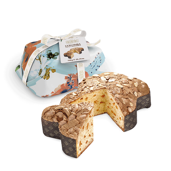 Panettone cu piersici si migdale 750g Fraccaro