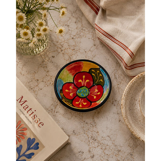 Mini tapas din ceramică artizanală spaniolă diametru Dalia 9 cm Delicatessen