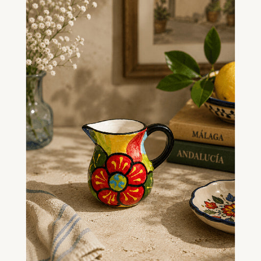 Carafă mica din ceramică artizanală spaniolă Dalia 9 cm Delicatessen