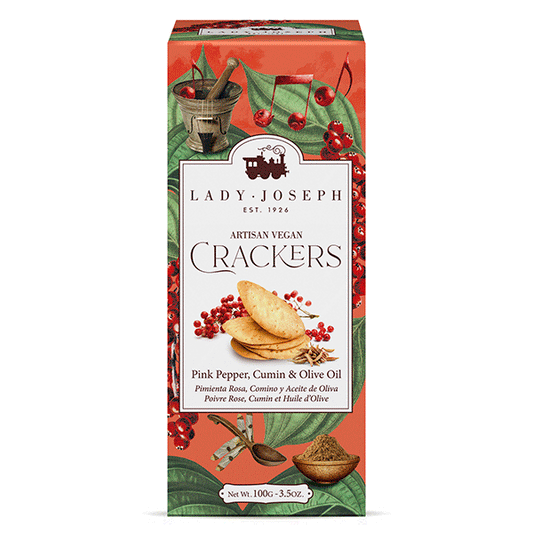 Crackers cu piper rosu, chimen și ulei de măsline Lady Joseph 100g Delicatessen