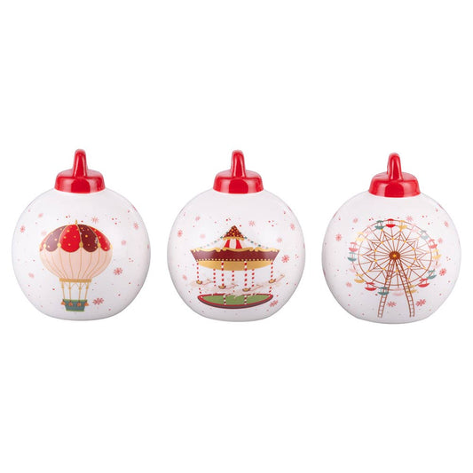 Glob de Crăciun din ceramică Xmas Circus, Ø 8 cm, la alegere din 3 modele VdE Tivoli 1996