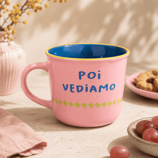 Cană din porțelan, 350 ml — decor colorat cu mesaje VdE Tivoli 1996