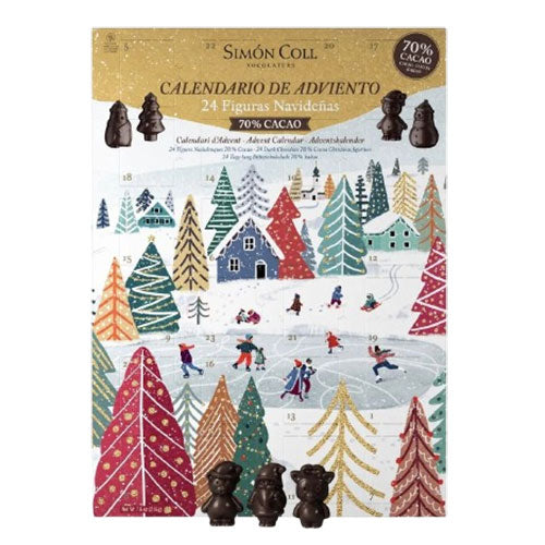 Calendar Advent cu ciocolata neagra 70% cacao Simon Coll 3D - Delicatessen Delicatessen Craciun