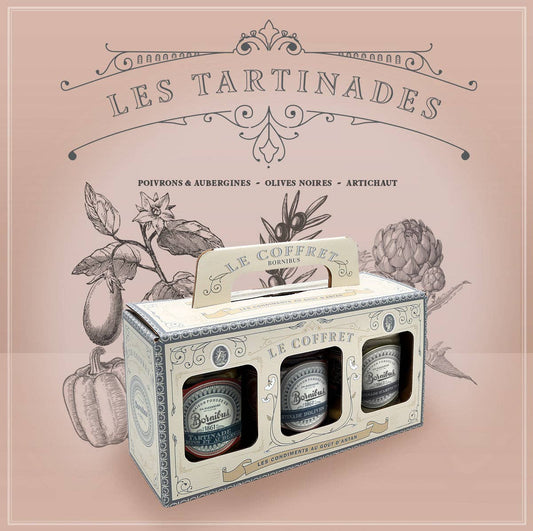 Set creme tartinabile Bornibus: ardei-vinete, masline, anghinare 740g Bornibus