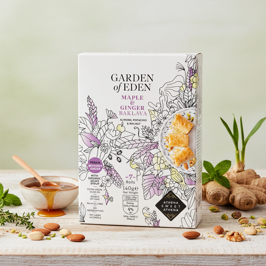 Baklava Garden of Eden sirop de arțar și ghimbir, 140g – Athena Sweet Athena Athena Sweet Athena