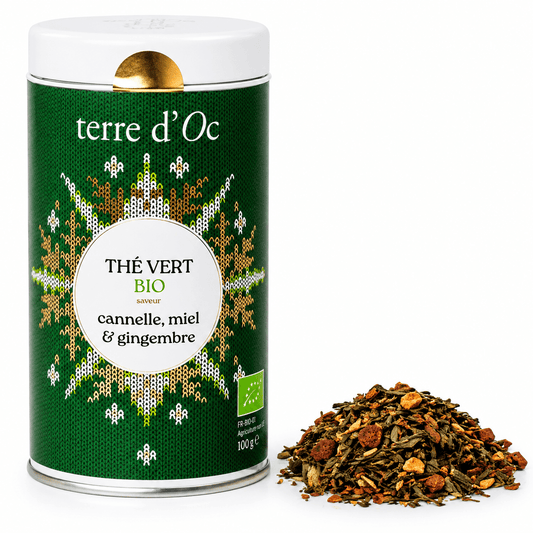 Ceai verde bio cu ghimbir și scorțișoară Terre d'Oc 100g Terre d'Oc