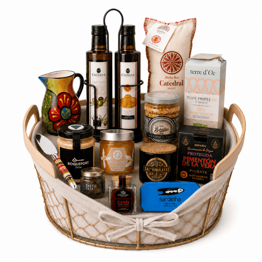 Coș gourmet mediteraneean — 13 produse din Spania, Portugalia și Franța Delicatessen