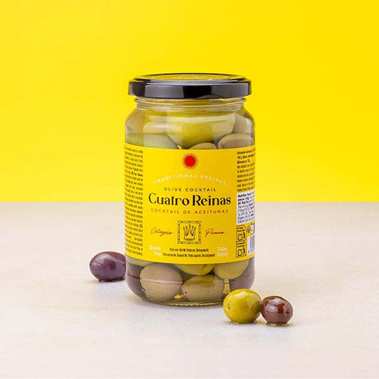 Cocktail Măsline Four Queens Don Gastronom 350g | Manzanilla, Gordal, Cuquillo, Cornicabra Delicatessen