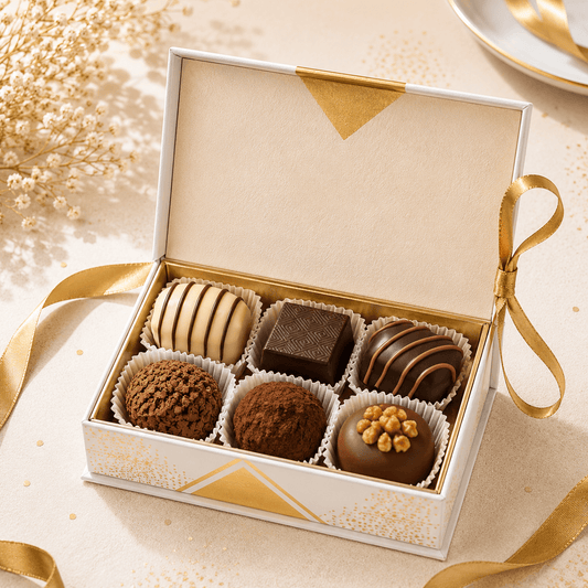 Bruyerre cutie tip carte Apogee cu praline belgiene 80g Delicatessen