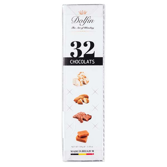 Cutie cu 32 de tablete de ciocolată Guilty Pleasure 144g Dolfin Delicatessen