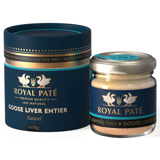 Foie gras de gâscă Entier au naturel Royal Pate 70g Delicatessen