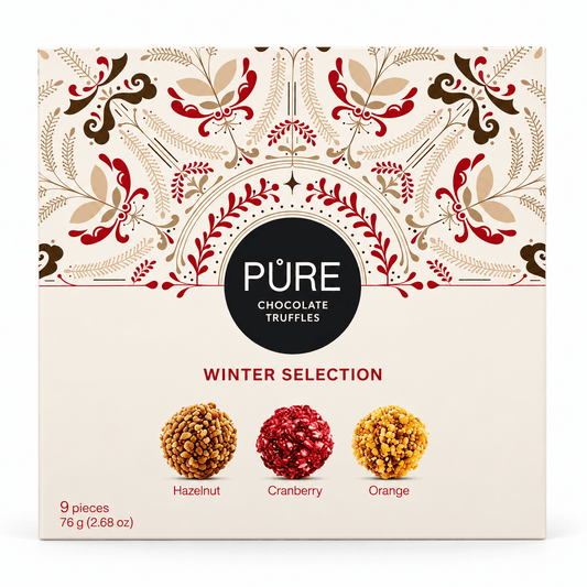 Selectie de trufe de ciocolata White 9U Pure Pure Chocolate