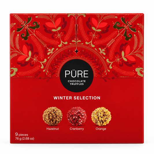 Selectie de trufe de ciocolata Red 9U Pure Pure Chocolate