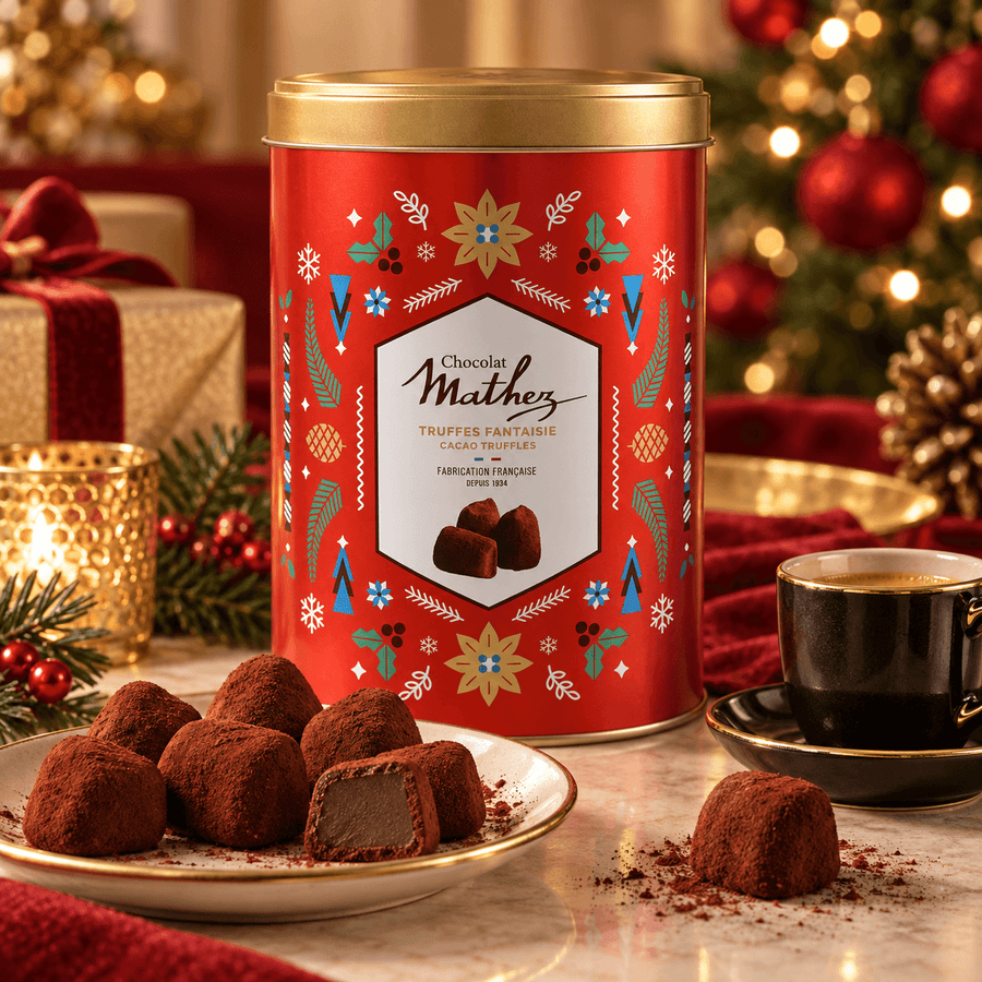 Mathez Red Gift - cutie cu trufe de ciocolata 500g Mathez