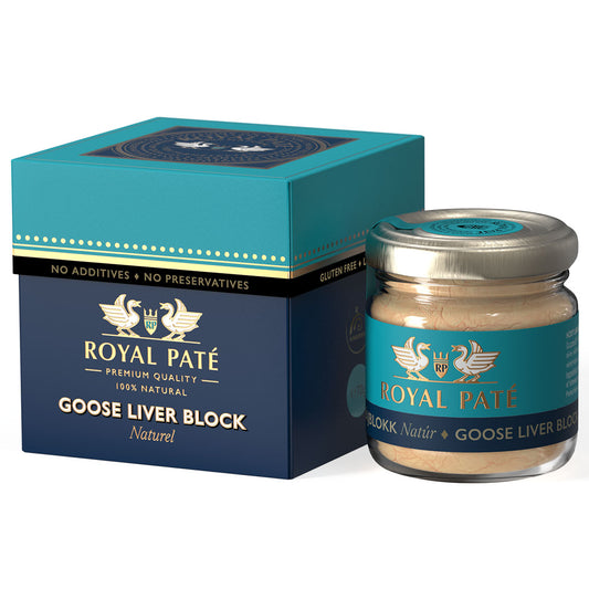 Bloc de foie gras de gâscă au naturel 86% Royal Pate 70g Delicatessen