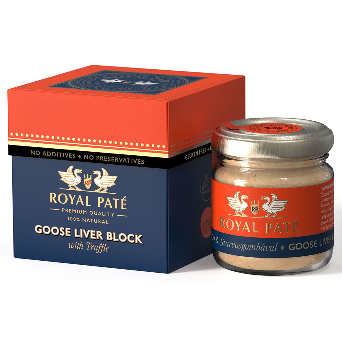 Bloc de foie gras cu trufe negre 86% Royal Pate 70g