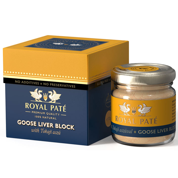 Bloc de foie gras cu vin de Tokaj 86% Royal Pate 70g - Delicatessen Delicatessen foie gras