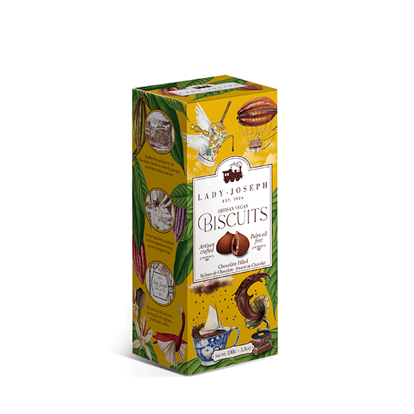 Cookies vegane umplute cu ciocolata Lady Joseph 100g - Delicatessen Delicatessen De Rontait