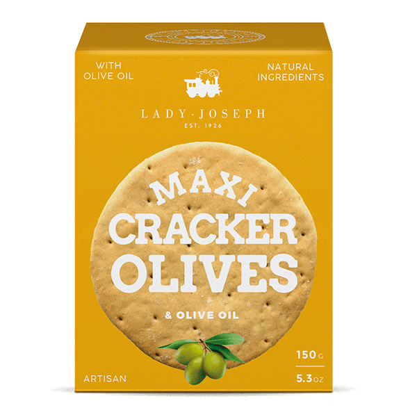 Maxi Crackers cu masline verzi si ulei de masline Lady Joseph 150g - Delicatessen Delicatessen De Rontait