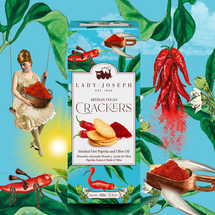 Crackers cu paprika picanta Lady Joseph 100g - Delicatessen Delicatessen De Rontait