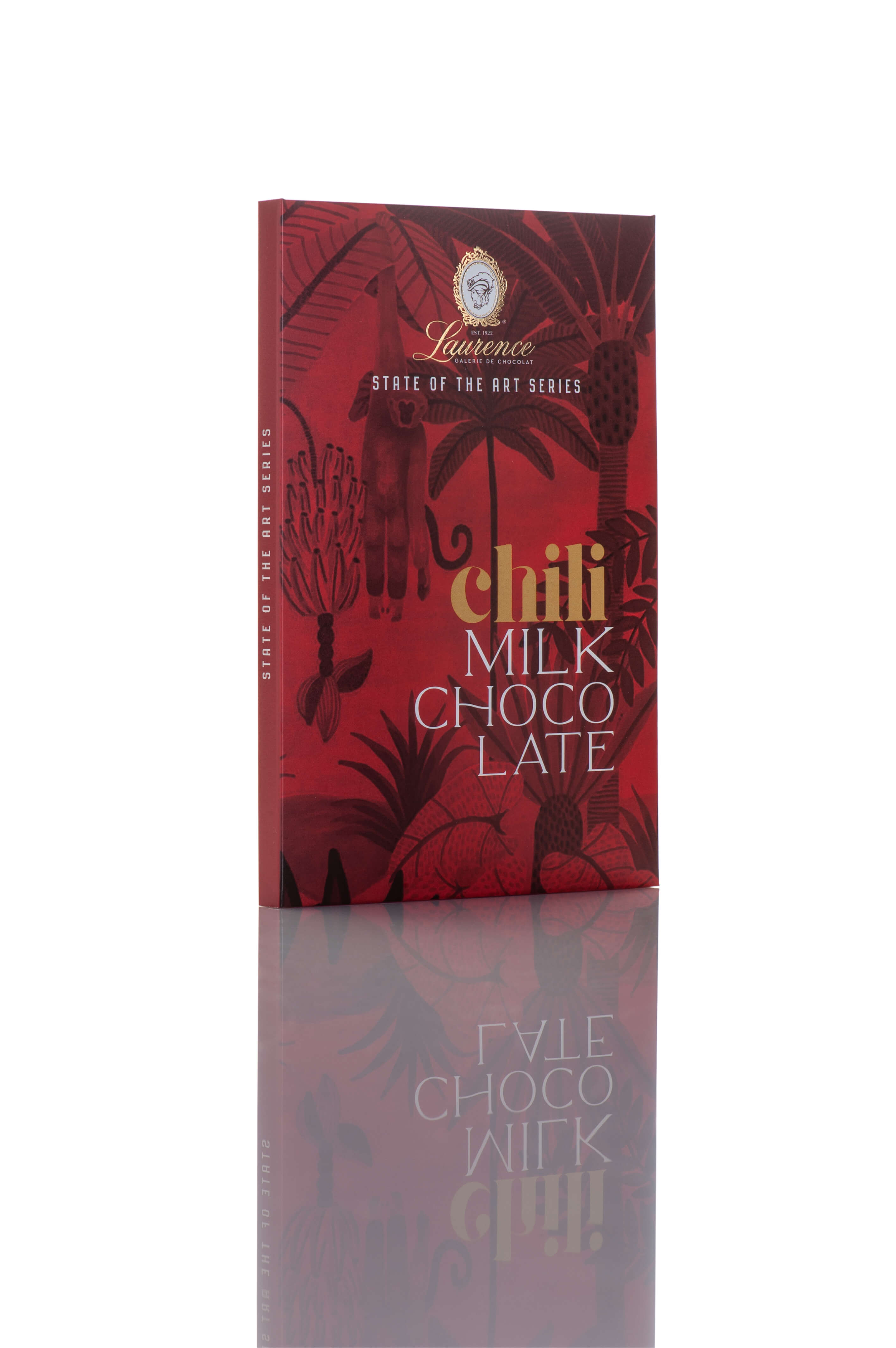 Ciocolata cu lapte 44% cacao, chili si piper roz Laurence Chocolate 80g