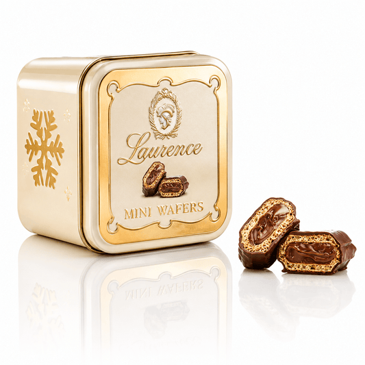 Laurence Chocolate cutie cadou cu mini napolitane 170g - Editie de Craciun Laurence Chocolate