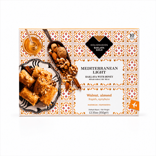 Baklava Mediterranean Sunlight nucă și migdale, 10 bucăți / 350g – Athena Sweet Athena Athena Sweet Athena