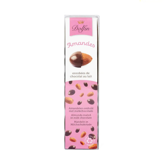 Migdale învelite în ciocolată cu lapte 100g Dolfin Dolfin