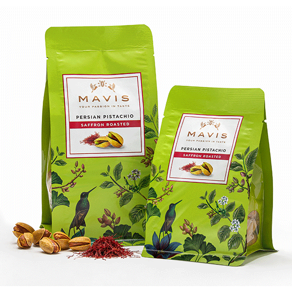 Fistic prajit cu sofran Bolsa, Mavis Gourmet 100g - Delicatessen Delicatessen De Rontait