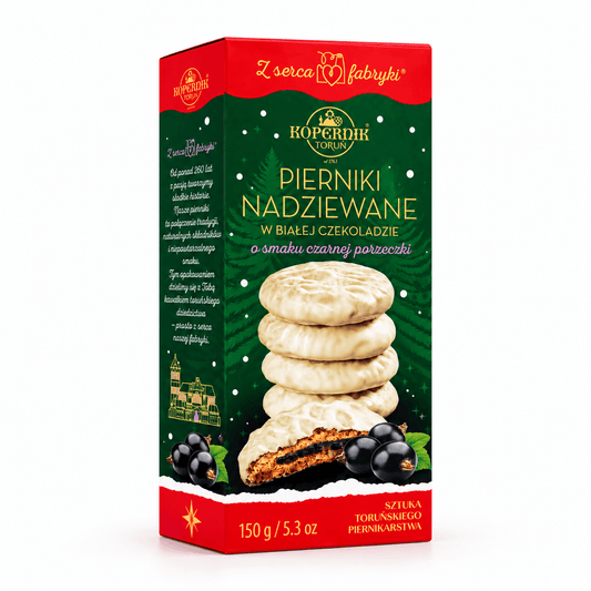 Kopernik turtă dulce cu ciocolată albă și coacăze 150g - Ediție de Crăciun
