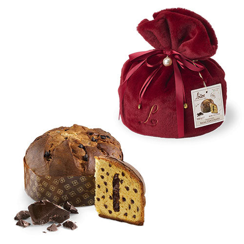 Panettone cu ciocolata Loison 1kg rosu